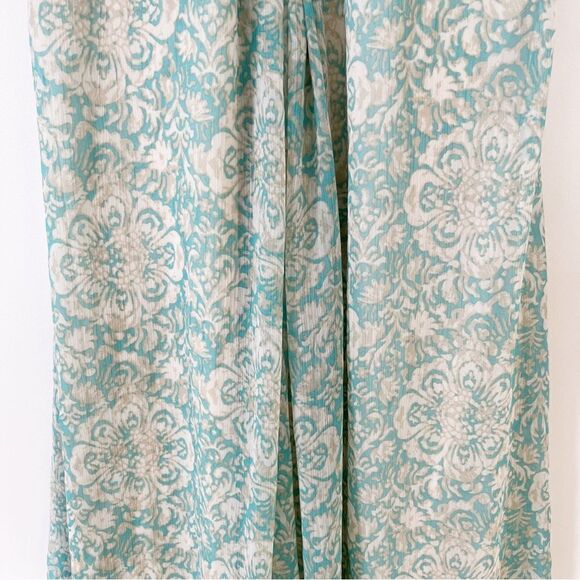 Jonathan Martin Blue Beige Embroidery Detail Sleeveless Midi Dress - Picture 5 of 10